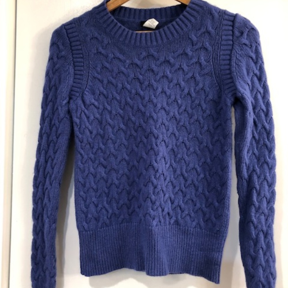 Blue Cable Sweater - image 1